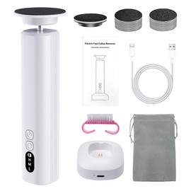 Cordless Electric Foot Callus Remover - Rechargeable Callus Remover for Smooth Feet, 6 Speeds, USB Charging, Replaceable Sandpaper Pads, Portable Dead Skin Remover for Men & Women
