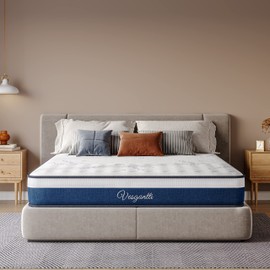 Vesgantti Twin Mattress, 12 Inch Innerspring Hybrid Twin Size Mattresses, Medium Firm Feel, Multi-Layer Memory Foam and Pocket Spring, Mattress in a Box
