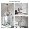 WUZUPS 9-Light Crystal Candle Chandelier Pendant Flushmount Ceiling Light Modern