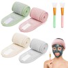 Kit KINGTLE con 4 diademas de vellón coral y 2