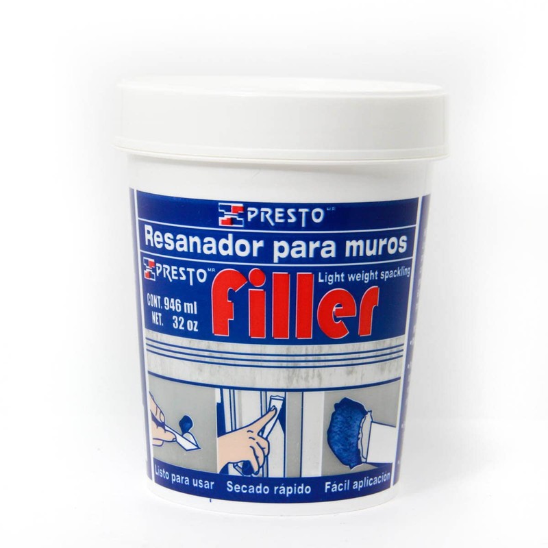 RESANADOR PARA MURO GRIETA BLANCA PRESTO FILLER (946 ml)