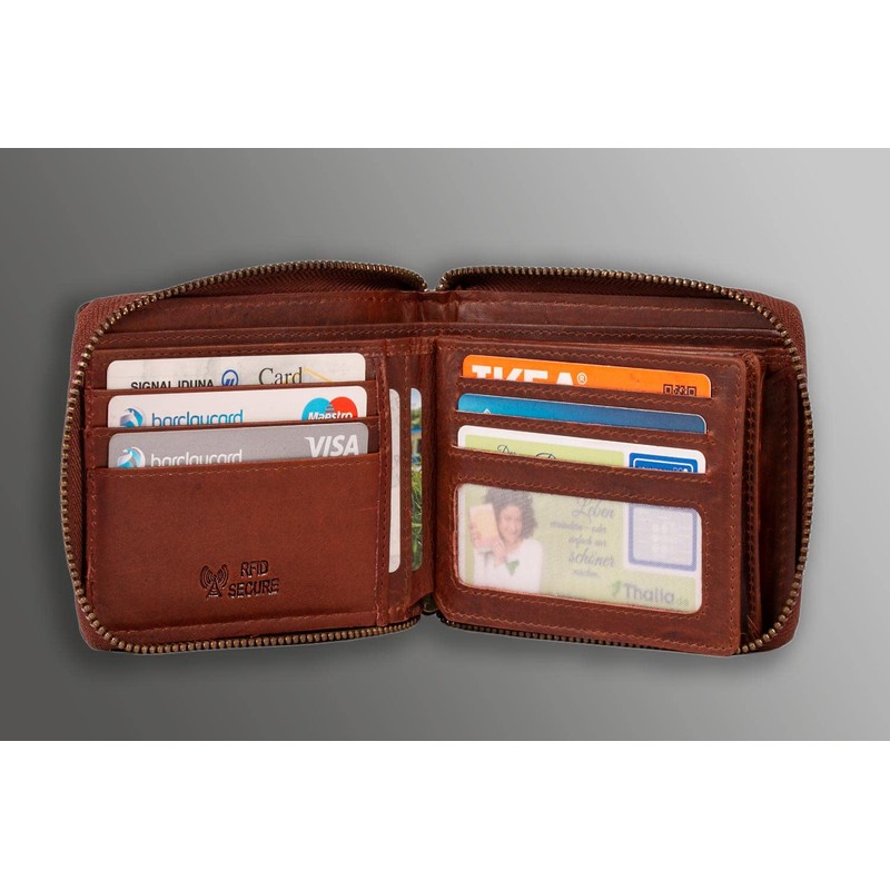 Matador Wallet 6404/A YKK Zip Landscape Format, brown, Vintage