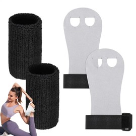Gymnastics Grips for Girls - PU Leather Kids Gymnastics Grips | Teenagers Sports Accessories, Sweat Absorbent Wrist Support for Pull-Ups, Weightlifting