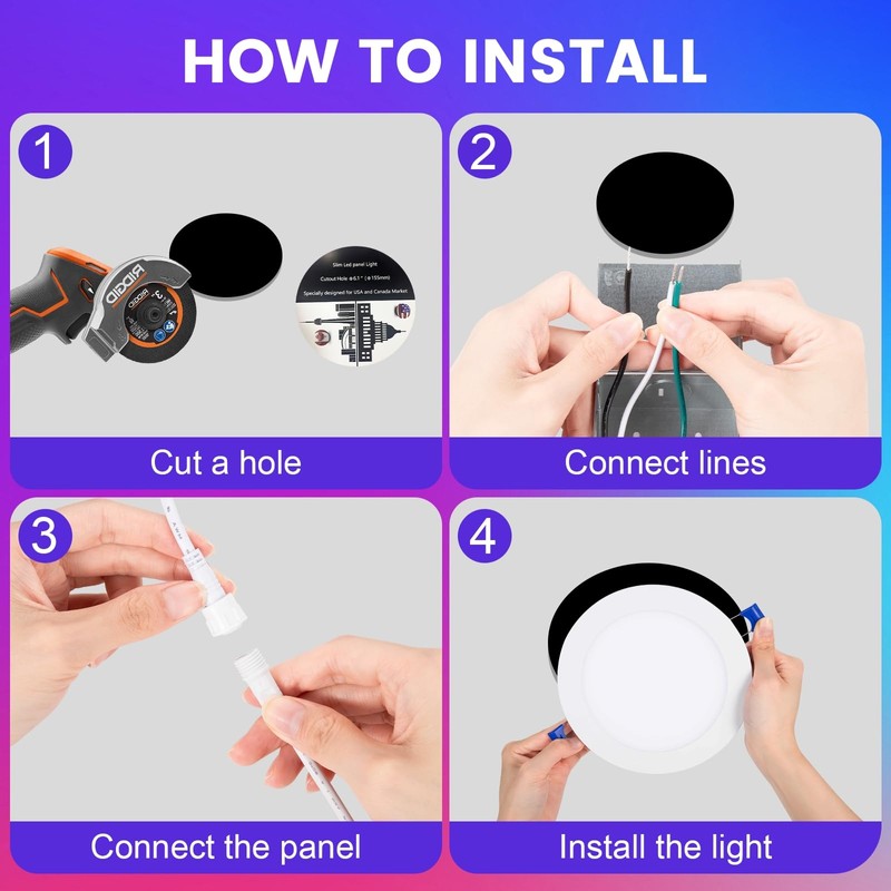 Xsky Smart Recessed Lighting 6 inch 1 Pack, Zigbee 3.0