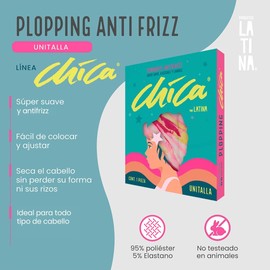 Latina® Plopping Latina Accesorios para Cabello Mujer - Turbante Mujer Belleza Mujer - Accesorios para Mujer 1 Pieza - Unitalla Anti Frizz Cabello
