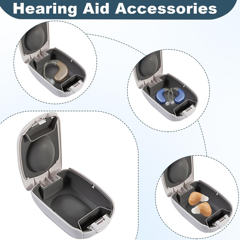 FDFuZhao Hearing Aid Case Hard Pocket Size, Cushioned Interior for