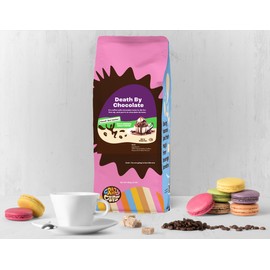 Crazy Cups Flavored Ground Decaf Chocolate Coffee in 10 oz Bag, For Brewing Flavored Hot or Iced Coffee