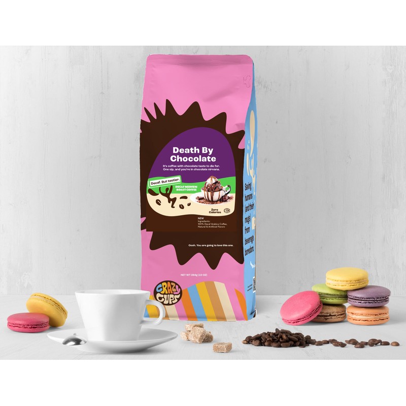 Crazy Cups Flavored Ground Decaf Chocolate Coffee in 10 oz