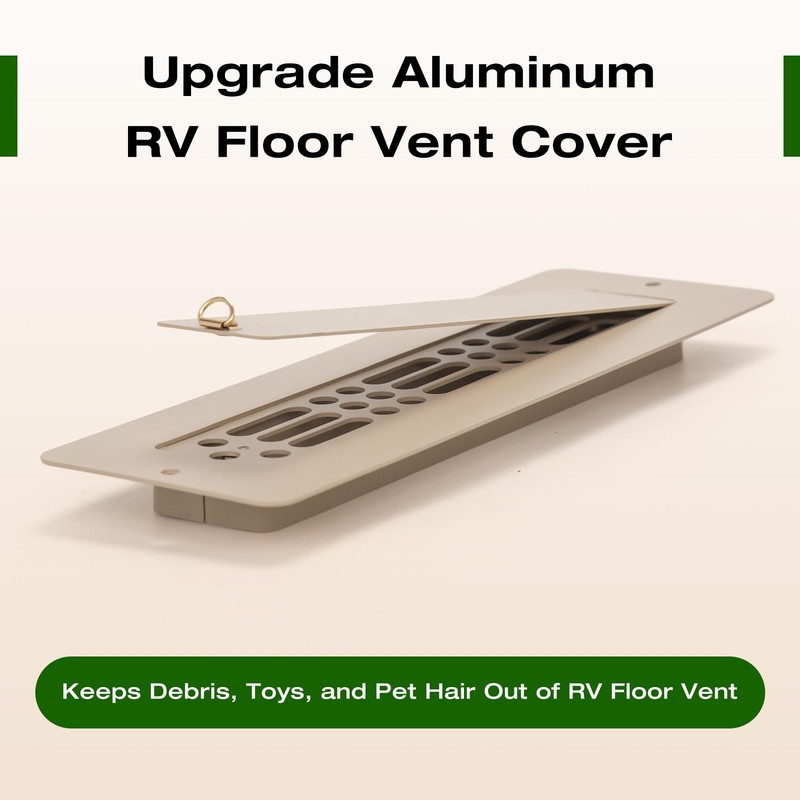 Aluminum RV Floor Vent Cover, 2"x10" RV Floor Register Vent