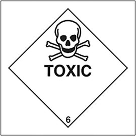 V Safety Hazard diamond – Toxic-200x200mm-Magnetic Safety Sign