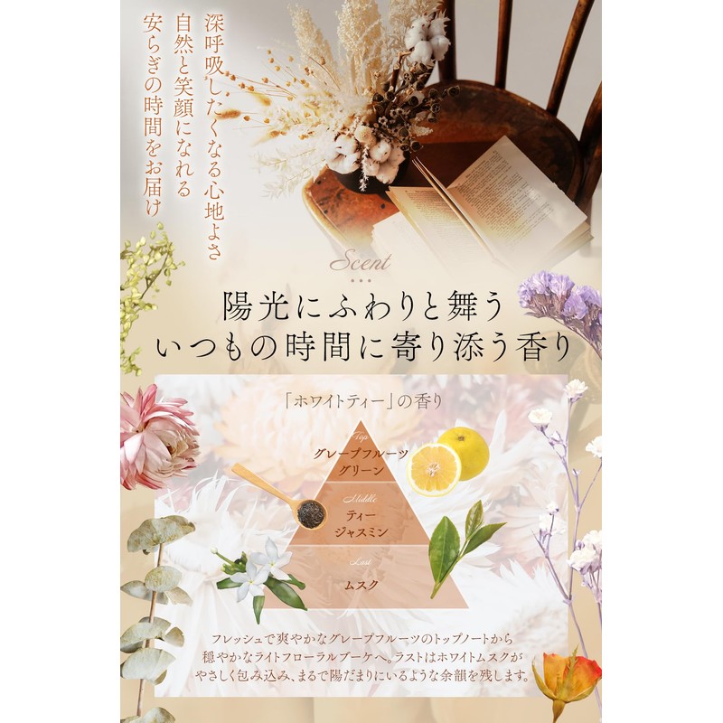 TOMORI Incense, White Tea, Incense, Approximately 60 Sticks, Made in