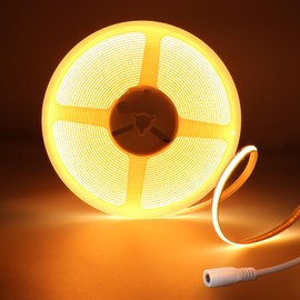 Tayire COB LED Strip Light DC24V Warm White 3000K, 10M 320LED/m Light Strip CRI95+ 8mm Super Bright LED Flexible for Parties, Counters, Home Decoration(LED Only)