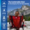 Kijaro Foldable Camping Chair, Vik Black, Polyester, Mesh, Steel, Portable,