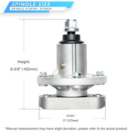 Lawn Mower Deck Rebuild Kit Fits for 48" Deck， Compatible with John De ere L120 L130, Include 3 Spindle GY20050 GY20785, 3 Blade GX20250, 1 B ELT GX20305, 4 Wheel GX10168, 3 Idler GY20067 GY22082