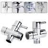 Shower Diverter Valve Replacement, 3 Way T-Adapter Shut-Off Valve for