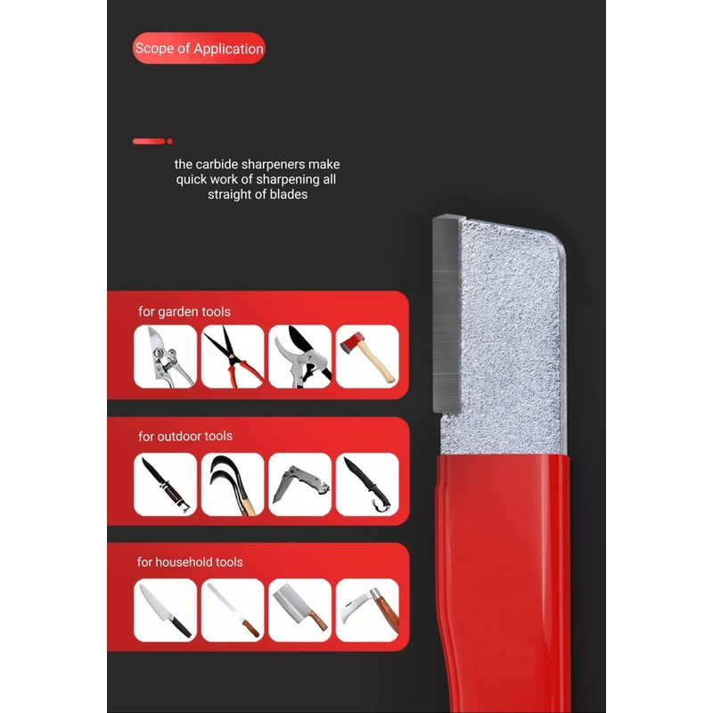 RYFCRRZ Garden Tool Sharpener Carbide Knife Sharpener Handheld Quickly Pocket