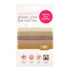 Kooshoo Plastic-Free Flat Hair Ties - Blond, 5 Pack