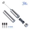 Blue Brew BB1006 Stainless Steel Electric Milk Frother, Handheld Foam