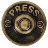 PRESS Retro Push Button Doorbell in Brass (Highlighted Bronze)