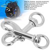 2 Pieces 68mm Diving Swivel Eye Carabiner Hook, 316 Stainless