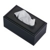 Oymlclivisa Leather Tissue Box Holder Black Tissue Holder for Home