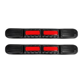 Diamall 2 PCS Car Bumper Guard Strip, Anti-Collision Foldable Bumper Protector Trim with Strong Reflective Patch, 9.6" x 0.45" Car Door Edge Guards, Universal Car Night Safe Drive Accessories (Red)