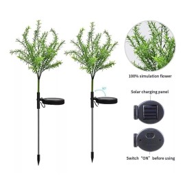 NineFox Paquete 2 Luces Solares Para Jardín 15 Led Multicolor Patio