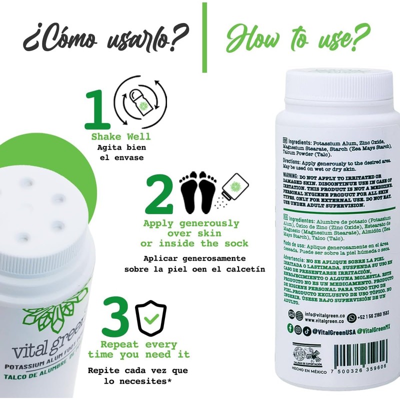 Talco Alumbre 100g Sin Color 3 u/pqt