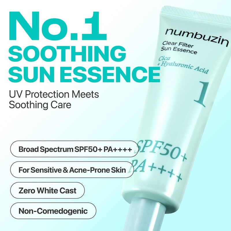 numbuzin No.1 Sun Cream Clear Filter Sun Essence No White