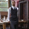 Uncommon Threads Unisex Formal V-Neck Bib Apron, 3 Pockets, Adjustable,