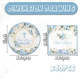 40pcsParty Tableware Decorations,Summer Mediterranean Decorations for Birthday Baby Shower Decoration Party Favor Supplies (god)