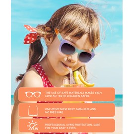 QALLY Kids-Sunglasses Boys Polarized Sunglasses: Square Sun Glasses UV Potection for Girls Children Age 3-12 (3 Pack)