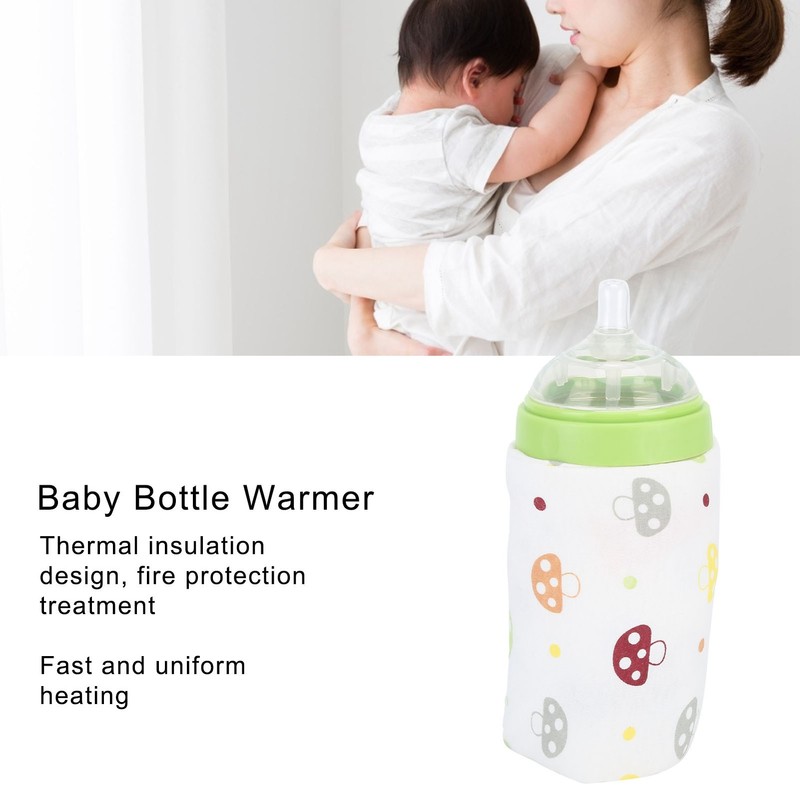 Baby Bottle Warmer Cartoon Portable USB Milk Bottle Heated Insulated
