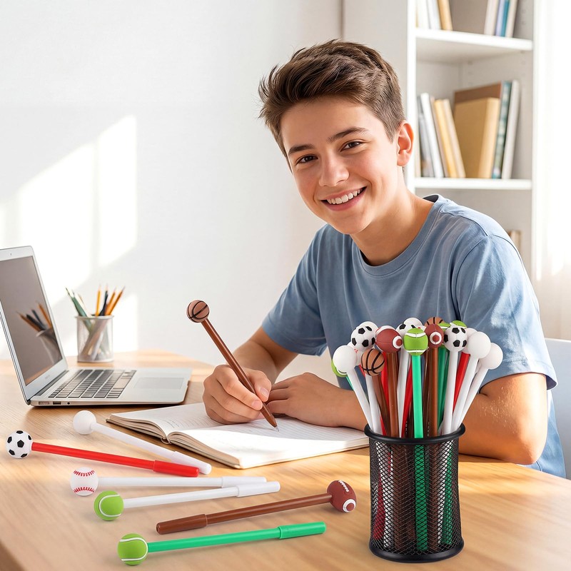 BESARME 30 Pcs Fun Pens, Gel Pen with 3D Sports