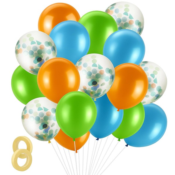 Gejoy 60 Pcs Dinosaur Party Balloons 12 Inch Fruit Green