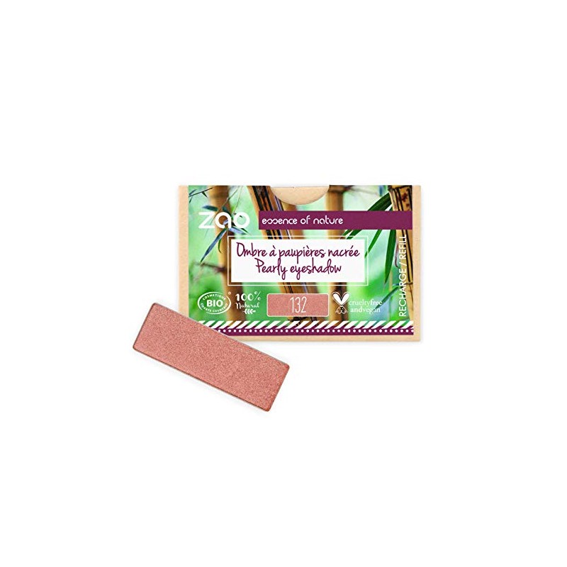Zao Refill Rectangle Eyeshadow 132 Peach Pink