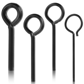 Giantree 4 Pcs Standard Hex Dogging Key Allen Wrench Set, 5/64'' 1/8'' 5/32'' 7/32'' Black Hex Dogging Key, Allen Key Sets Wrench, Fit on Keychain Push Bar Panic Exit Device Key