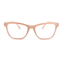 SA106 Womens Horn Rim Rectangular Bi-focal Reading Glasses +2.75 Beige