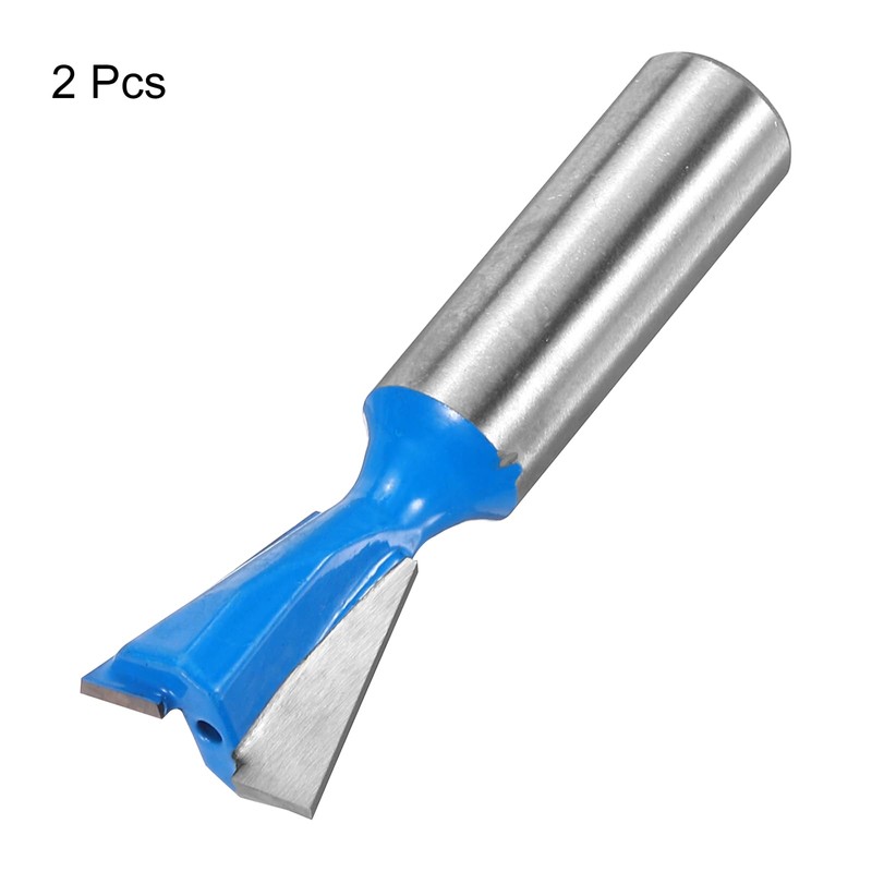 sourcing map 2pcs Dovetail Router Bit 3/4" Diameter 1/2" Shank