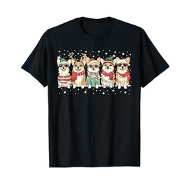 Corgi Santa Christmas Lights Xmas PJ Dog Lover Merry Corgmas T-Shirt for Men Women Kids