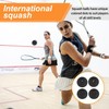 Liyquint 4 Pcs Squash Balls，Squash Balls Double Yellow Dot, Single