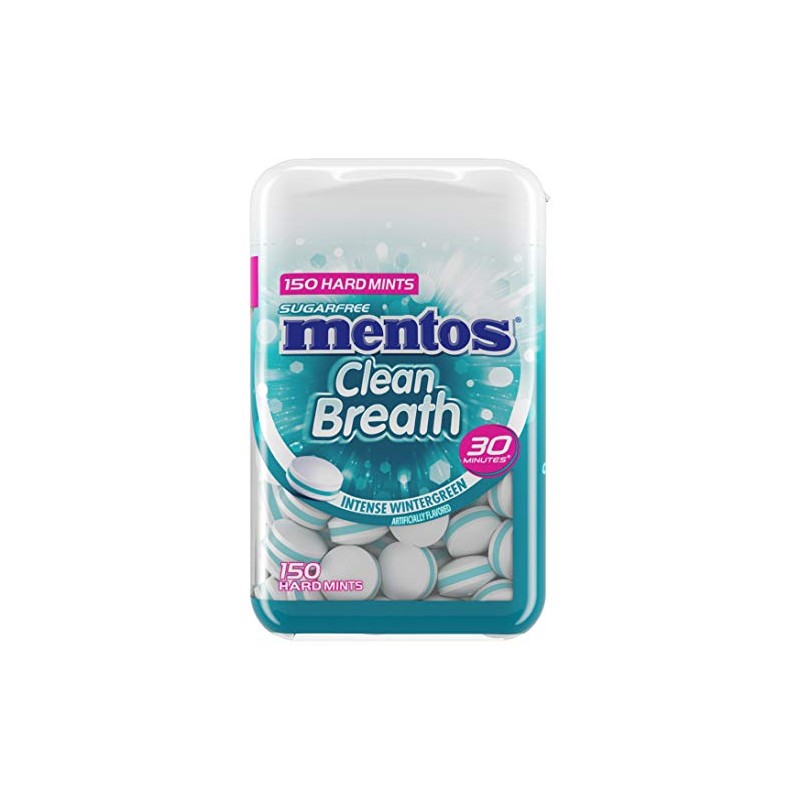 Mentos Wintergreen Mint, Peppermint, 150 Count