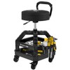 Rolling Shop Stool with Wheels, Heavy Duty Garage Work Mechanic