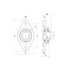 Flange Holder Cast Iron UCFL 207 2-Hole Bearing 35 mm