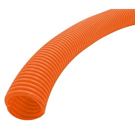 Electriduct Split Wire Loom Tubing Polyethylene Corrugated Flexible Conduit - 1.5" Nominal Size - 10 Feet - Orange