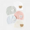 Pure Cotton Newborn Patch Beanie Baby Hat - Summer Essentials Newborn Hat White