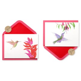Papyrus Blank Cards with Envelopes, Watercolor Hummingbirds (20-Count)