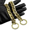 Gargantilla grande de acero inoxidable para mascota, 18 mm, Dorado,