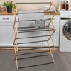 Household Essentials Bamboo Folding Clothes Drying Rack | Large Capacity,