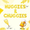 JeVenis Huggies and Chuggies Party Decorations Huggies and Chuggies Banner